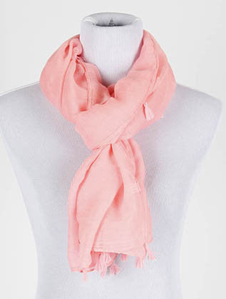 SCARF   TASSEL EDGE  KYF20001PNK - Scarvesnthangs
 - 3