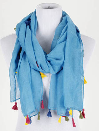 SCARF   TASSEL EDGE  KYF20001TEL - Scarvesnthangs
 - 1