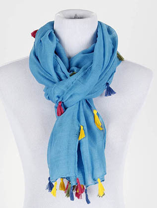SCARF   TASSEL EDGE  KYF20001TEL - Scarvesnthangs
 - 3