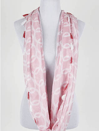 SCARF   TASSEL EDGE  KYF21657PNK - Scarvesnthangs
 - 3