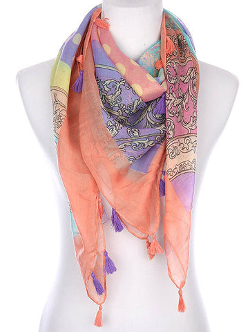 SCARF   PRINT  KYF7010MLT - Scarvesnthangs
 - 2