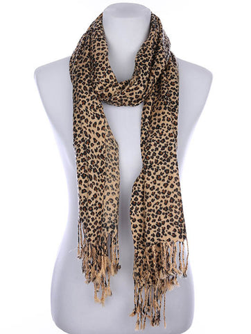 SCARF   LEOPARD PRINT  KYF7014BRO - Scarvesnthangs
 - 2
