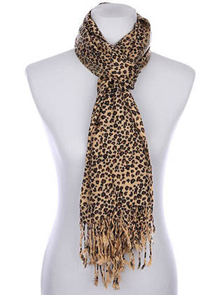 SCARF   LEOPARD PRINT  KYF7014BRO - Scarvesnthangs
 - 3