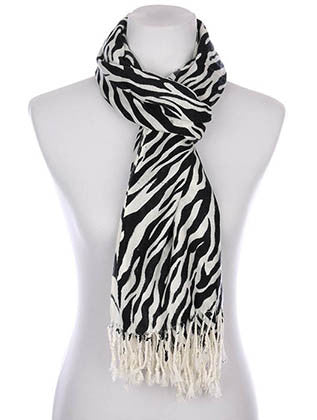 SCARF   ZEBRA PRINT  KYF7016BKW - Scarvesnthangs
 - 3