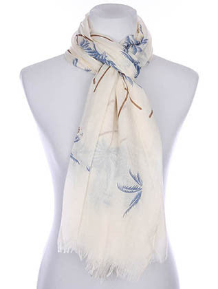 SCARF   PALM TREE PRINT  KYF7019BLU - Scarvesnthangs
 - 3