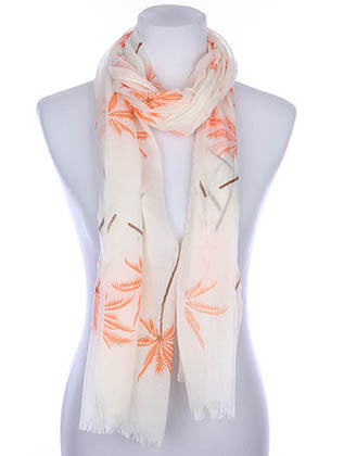 SCARF   PALM TREE PRINT  KYF7019ORG - Scarvesnthangs
 - 1