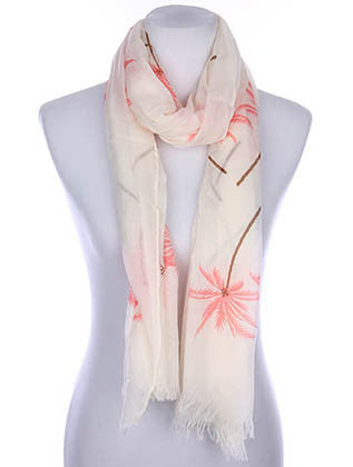 SCARF   PALM TREE PRINT  KYF7019PNK