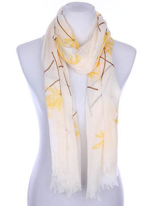 SCARF   PALM TREE PRINT  KYF7019YEW