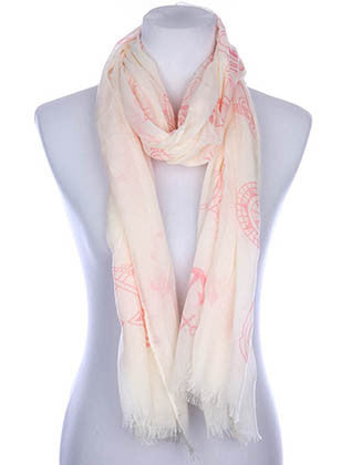 SCARF   NAUTICAL PRINT  KYF7020PNK - Scarvesnthangs
 - 1