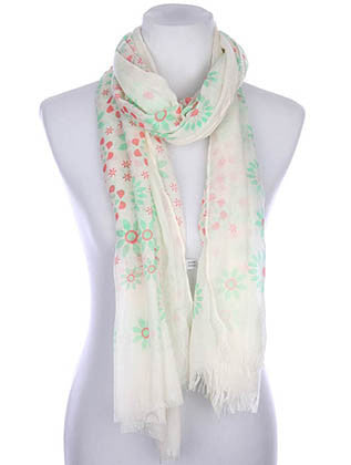 SCARF   FLORAL PRINT  KYF7021GRN