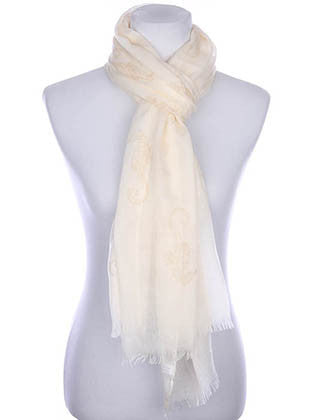 SCARF   SEAHORSE PRINT  KYF7022BEG - Scarvesnthangs
 - 3