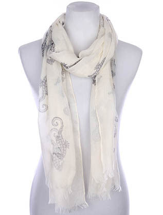 SCARF   SEAHORSE PRINT  KYF7022BLK - Scarvesnthangs
 - 1
