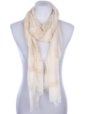 SCARF   HINDU ELEPHANT PRINT  KYF7023BRO - Scarvesnthangs
 - 2
