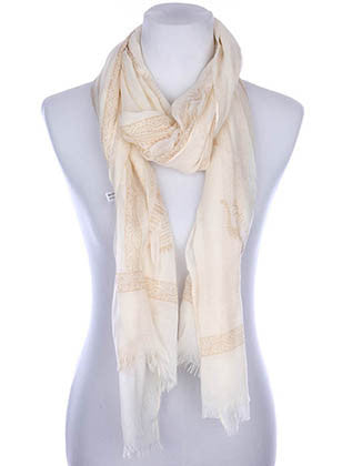 SCARF   HINDU ELEPHANT PRINT  KYF7023BRO
