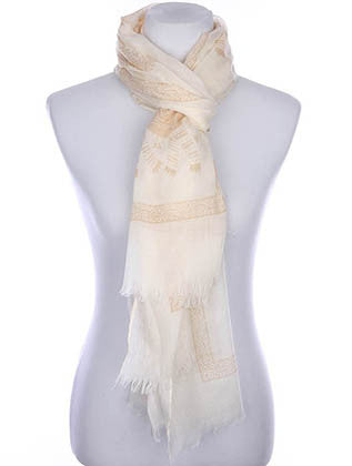 SCARF   HINDU ELEPHANT PRINT  KYF7023BRO - Scarvesnthangs
 - 3