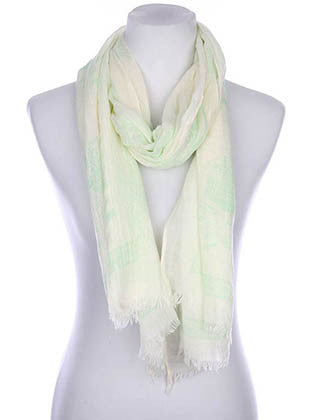SCARF   HINDU ELEPHANT PRINT  KYF7023GRN - Scarvesnthangs
 - 1