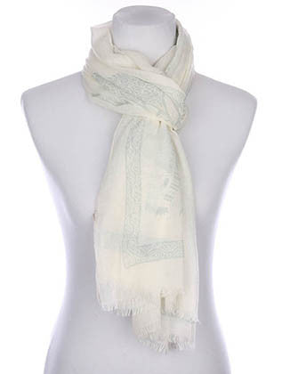 SCARF   HINDU ELEPHANT PRINT  KYF7023GRY - Scarvesnthangs
 - 3