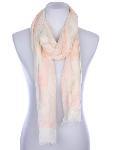 SCARF   HINDU ELEPHANT PRINT  KYF7023PCH - Scarvesnthangs
 - 2