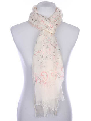 SCARF   FLORAL PRINT  KYF7024PNK - Scarvesnthangs
 - 3