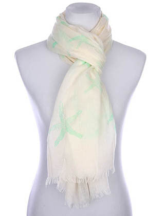 SCARF   STARFISH PRINT  KYF7025GRN - Scarvesnthangs
 - 3