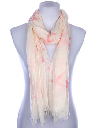 SCARF   STARFISH PRINT  KYF7025PNK - Scarvesnthangs
 - 1