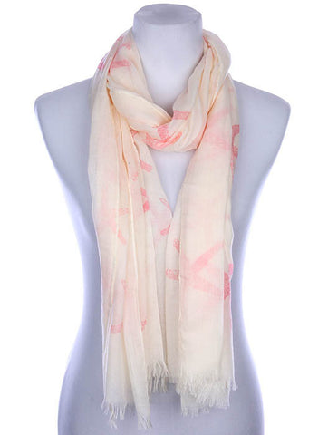 SCARF   STARFISH PRINT  KYF7025PNK - Scarvesnthangs
 - 2