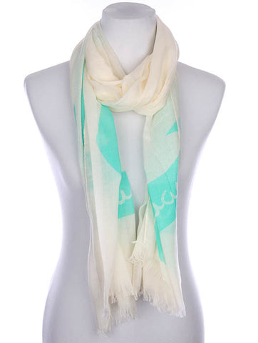 SCARF   LARGE ANCHOR PRINT  KYF7026BLU - Scarvesnthangs
 - 2