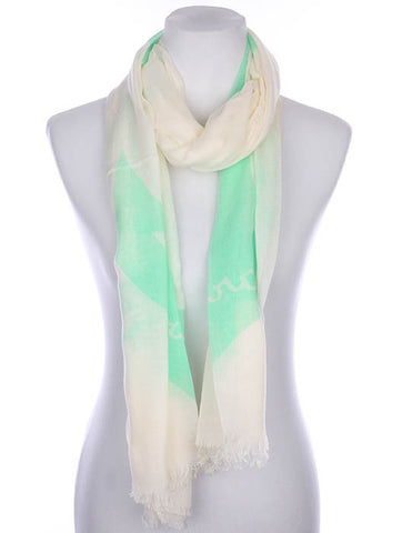 SCARF   LARGE ANCHOR PRINT  KYF7026GRN - Scarvesnthangs
 - 2