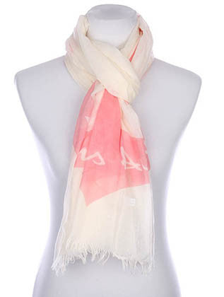 SCARF   LARGE ANCHOR PRINT  KYF7026PNK - Scarvesnthangs
 - 3