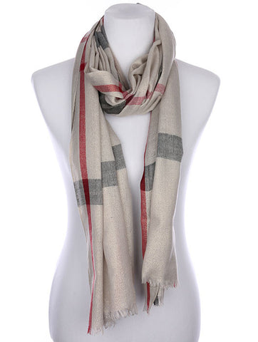 SCARF   CHECKER PRINT  KYF7027GRY - Scarvesnthangs
 - 2