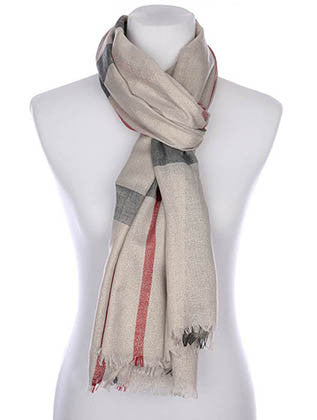 SCARF   CHECKER PRINT  KYF7027GRY - Scarvesnthangs
 - 3