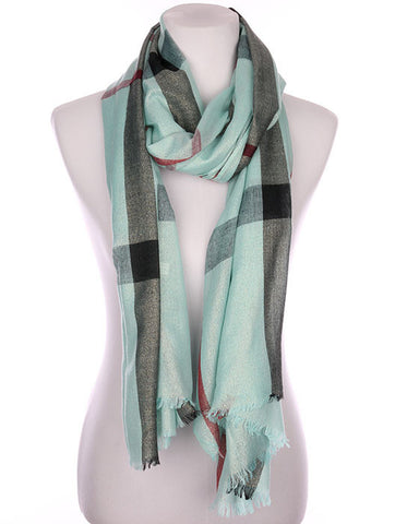 SCARF   CHECKER PRINT  KYF7027MIN - Scarvesnthangs
 - 2