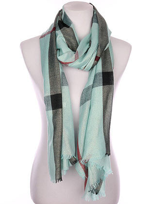 SCARF   CHECKER PRINT  KYF7027MIN
