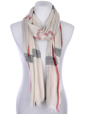 SCARF   CHECKER PRINT  KYF7027WHT - Scarvesnthangs
 - 2