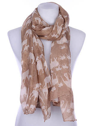 SCARF   ELEPHANT PRINT  KYF7028BEG