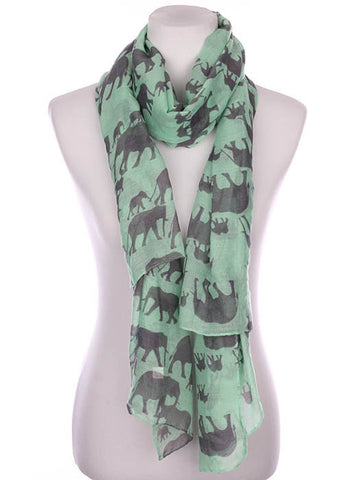 SCARF   ELEPHANT PRINT  KYF7028MIN - Scarvesnthangs
 - 2