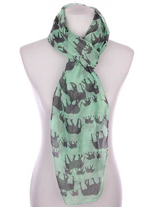 SCARF   ELEPHANT PRINT  KYF7028MIN - Scarvesnthangs
 - 3