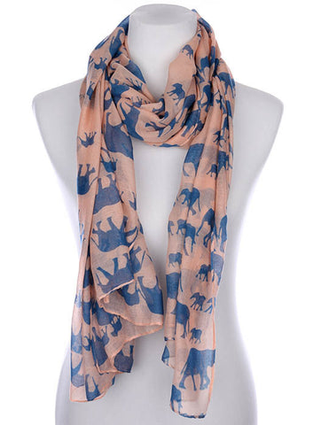 SCARF   ELEPHANT PRINT  KYF7028PCH - Scarvesnthangs
 - 2