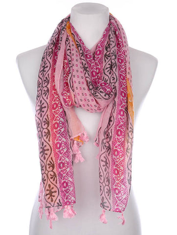 SCARF   PRINT  KYF7032PNK - Scarvesnthangs
 - 2