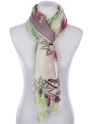SCARF   STILETTO BOOTIE PRINT  KYF7033GRN - Scarvesnthangs
 - 3
