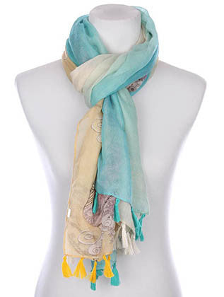 SCARF   STILETTO BOOTIE PRINT  KYF7033YEW - Scarvesnthangs
 - 3