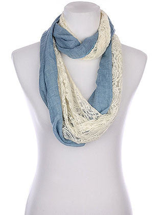 SCARF   HALF LACED  KYF80341BLU