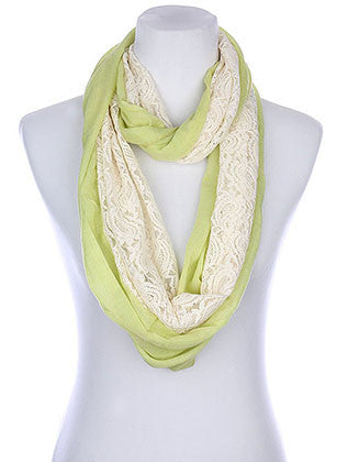 SCARF   HALF LACED  KYF80341GRN