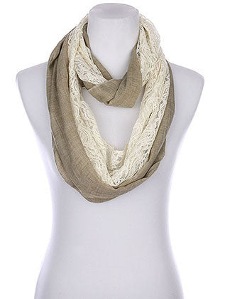 SCARF   HALF LACED  KYF80341GRY