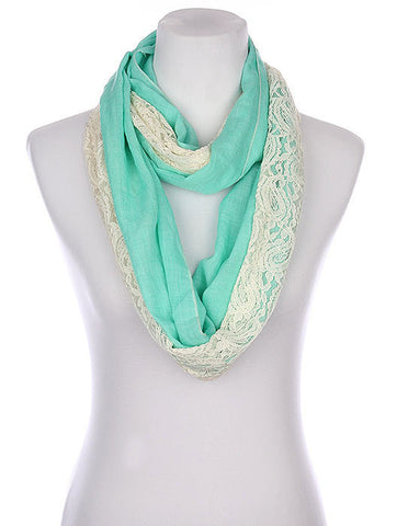 SCARF   HALF LACED  KYF80341MIN - Scarvesnthangs
 - 2