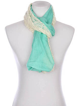 SCARF   HALF LACED  KYF80341MIN - Scarvesnthangs
 - 3
