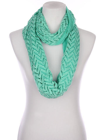 SCARF   CHEVRON PATTERN CROCHET  KYF8035MIN - Scarvesnthangs
 - 2