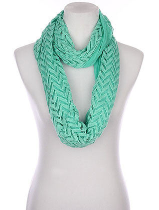 SCARF   CHEVRON PATTERN CROCHET  KYF8035MIN