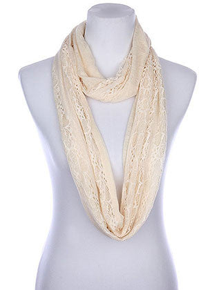 SCARF   LACE  KYF8037CRM - Scarvesnthangs
 - 1