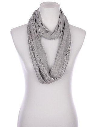 SCARF   LACE  KYF8037GRY - Scarvesnthangs
 - 1